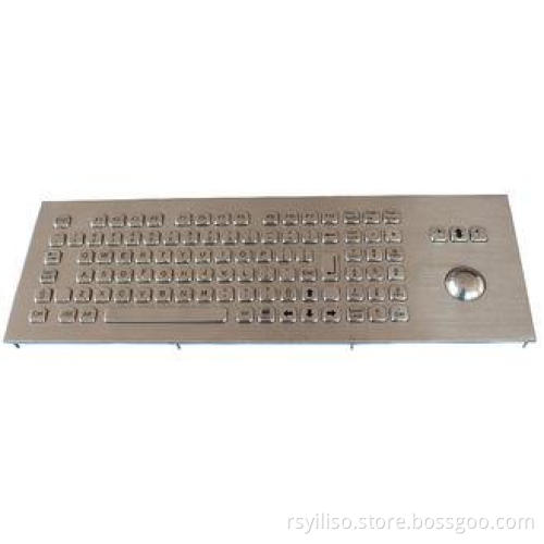 420mm industrial kiosk metal keyboard with stainless steel